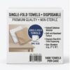 Single Fold Towels White or Natural Brown