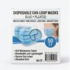 Pleated Ear loop Masks Blue